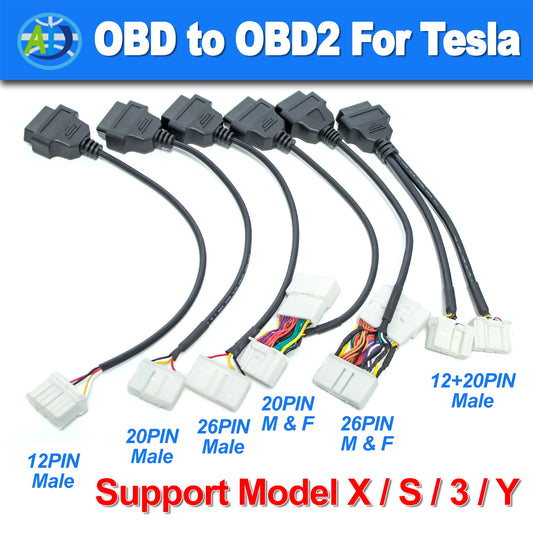 OBD Adapter für Tesla 12/20/26pin auf OBDII – SwissGlanzGarage Ansicht 2