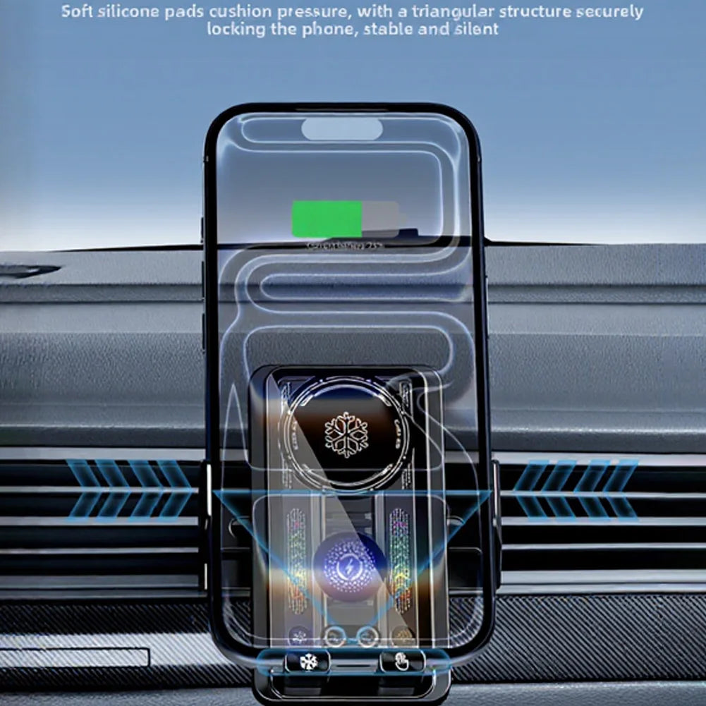 15W Kabelloses Lade-Autotelefonhalterung mit Wärmeableitungsdesign und Automatischer Magnetischer Infrarot-Aktivierung