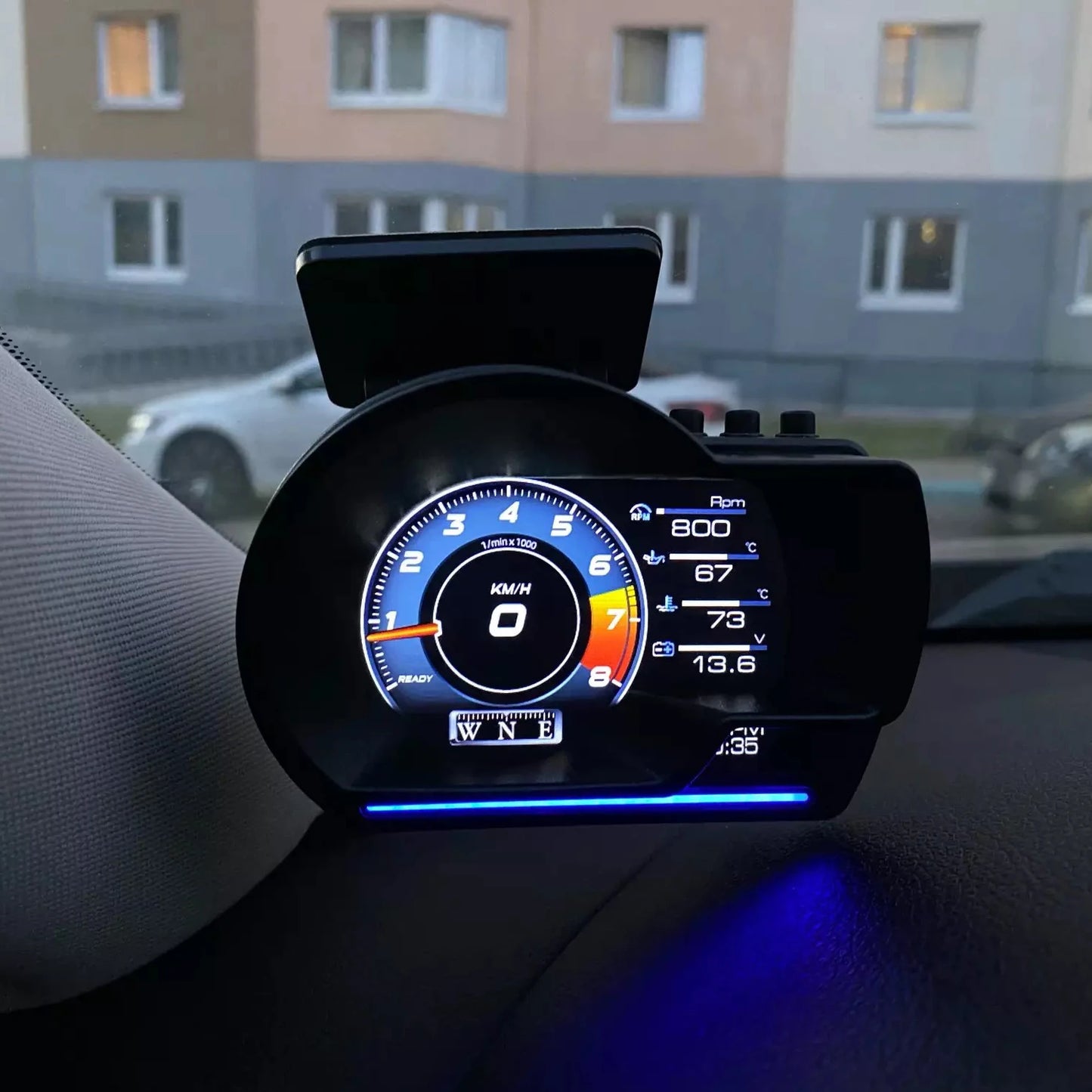 A501 OBD2 Smart Auto HUD Turbo Gauge – SwissGlanzGarage Ansicht 2