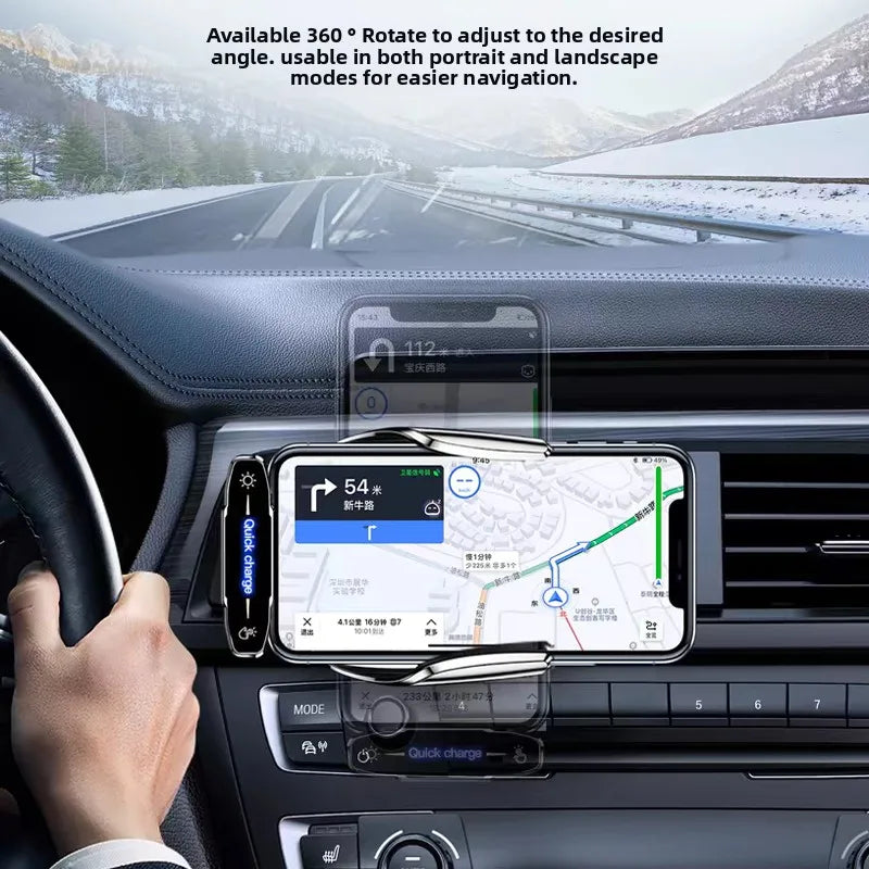 Kabelloses Ladegerät für Auto, Handyhalterung, Unterstützung für mobile Autohalterung, elektrische Induktions-Auto-Kl...