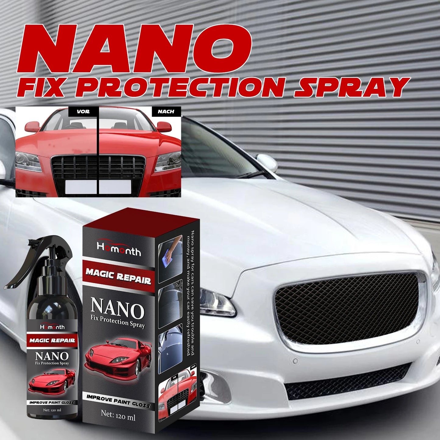 Graphen Nano Keramik Autobeschichtungs-Set - Universeller Professioneller Autopflege-Hochglanz Autolackschutz Langanh...