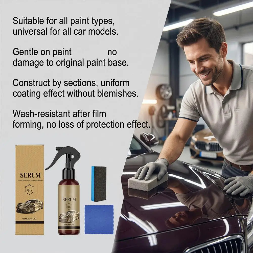 Auto-Keramikbeschichtungs-Spray-Set, wasserfest, Hochglanz, für Autolackpflege, fortschrittliche Graphen-Keramikbesch...