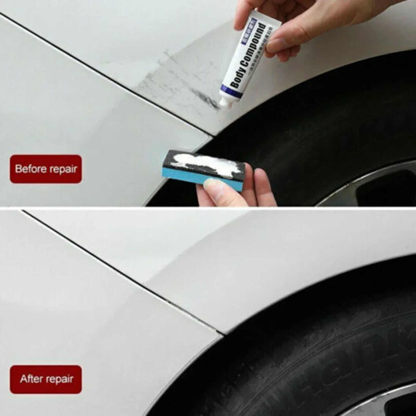 1 Set Auto-Kratzerentferner Lackreparatur-Set Auto-Karosserie-Polierpaste Lackpflege Reparaturwerkzeuge Auto-Zubehör