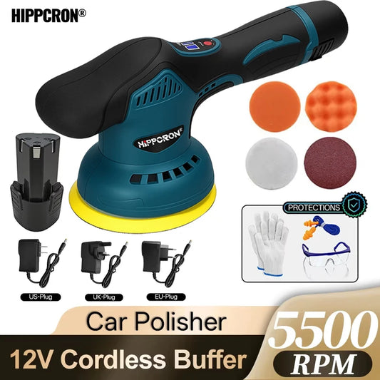 Hippcron Kabelloser Autopolierer 12V 2800-5500 U/min Kabellose