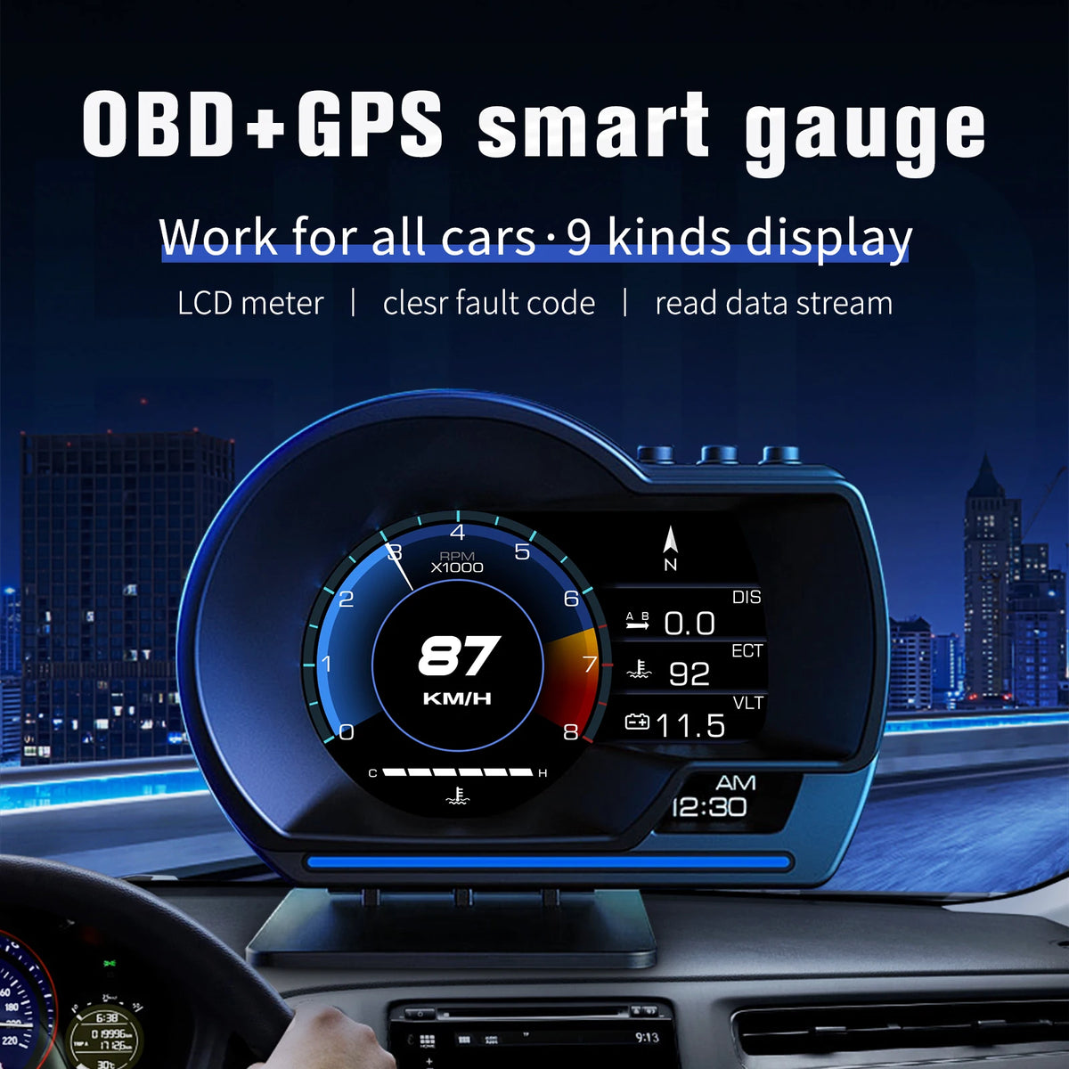 P6 OBD II Windschutzscheibe Head-Up Display – SwissGlanzGarage Ansicht 2