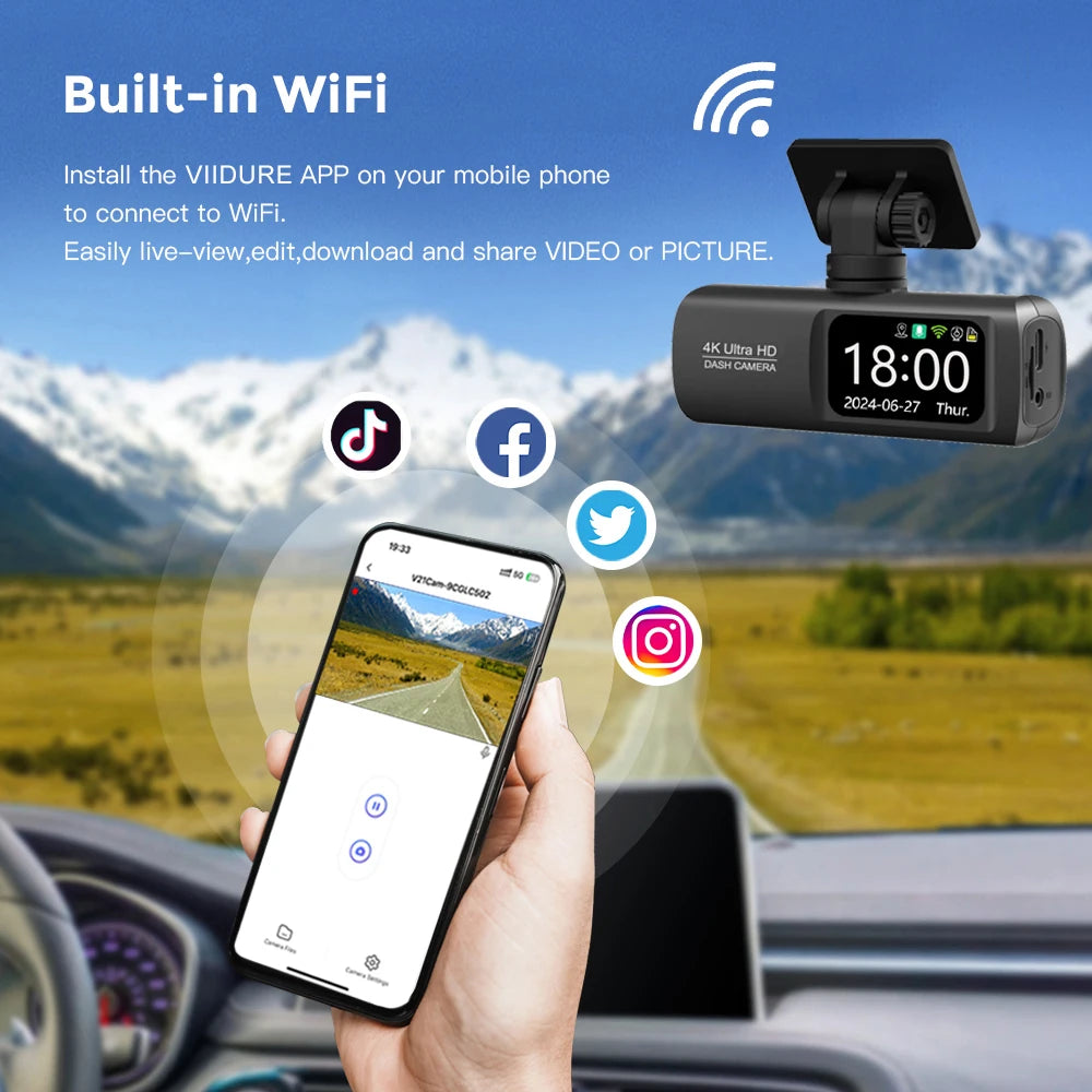 4K Dual Dashcam mit 1080P Rückkamera Option – SwissGlanzGarage Ansicht 4
