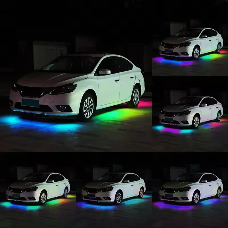RGB Außen Auto LED Streifen APP Fernbedienung LED Streifen Unter Auto