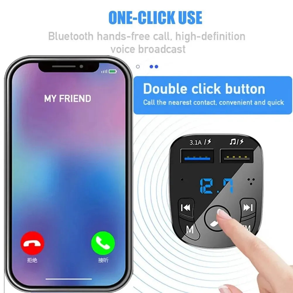 FM-Transmitter Bluetooth 5.0 Dual USB Ladegerät – SwissGlanzGarage Ansicht 6