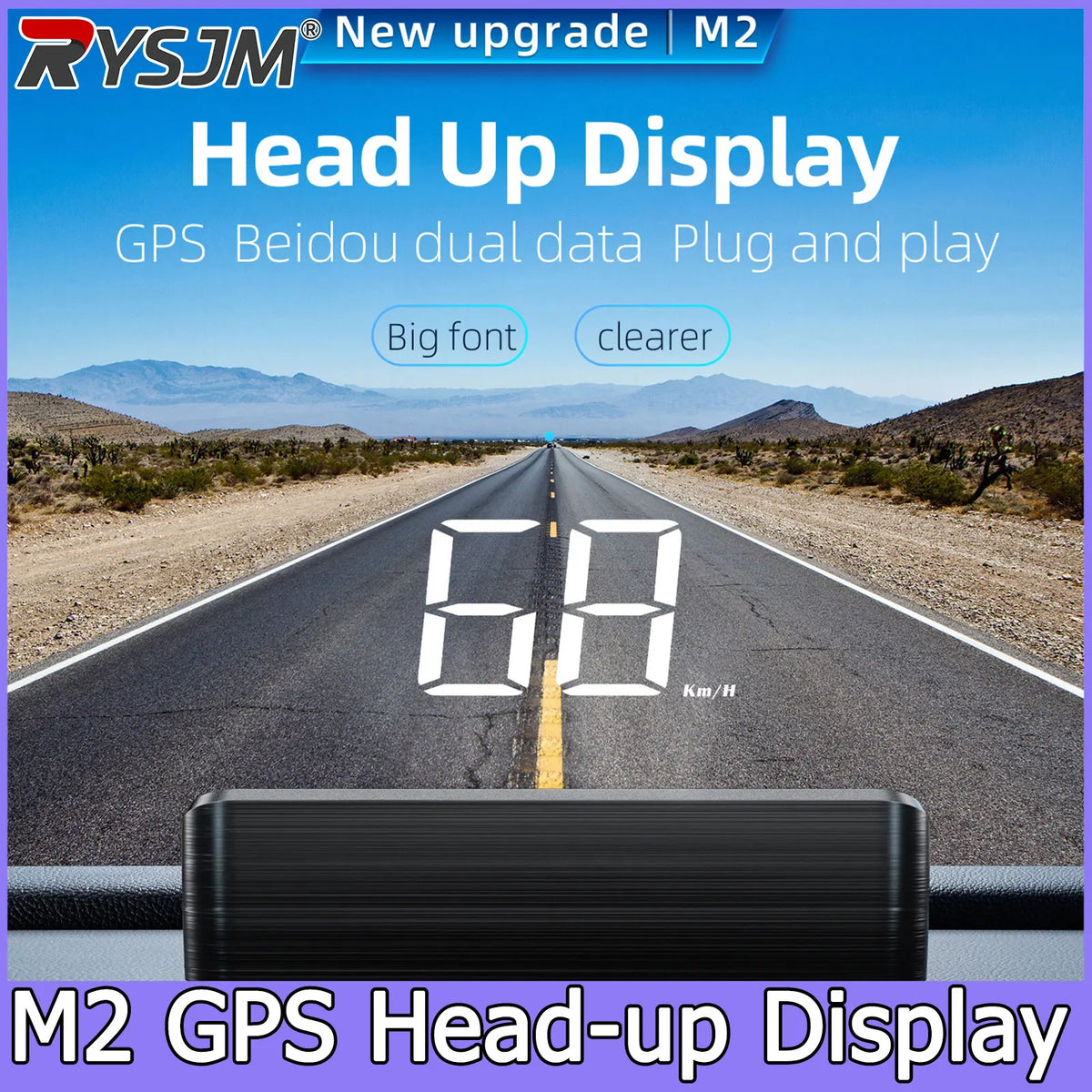 M2 Universal GPS HUD Geschwindigkeitsanzeige – SwissGlanzGarage Ansicht 3