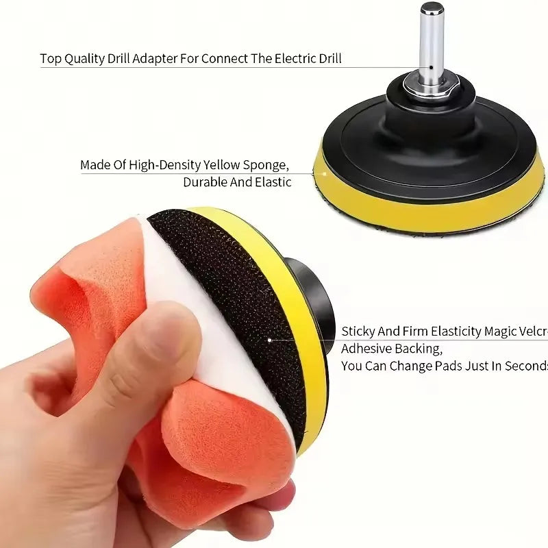 3-7 zoll Auto Polieren Schwämme Kit Detaillierung Pinsel Auto Scheinwerfer Restaurierung Polnischen Pad Schleif Disc ...