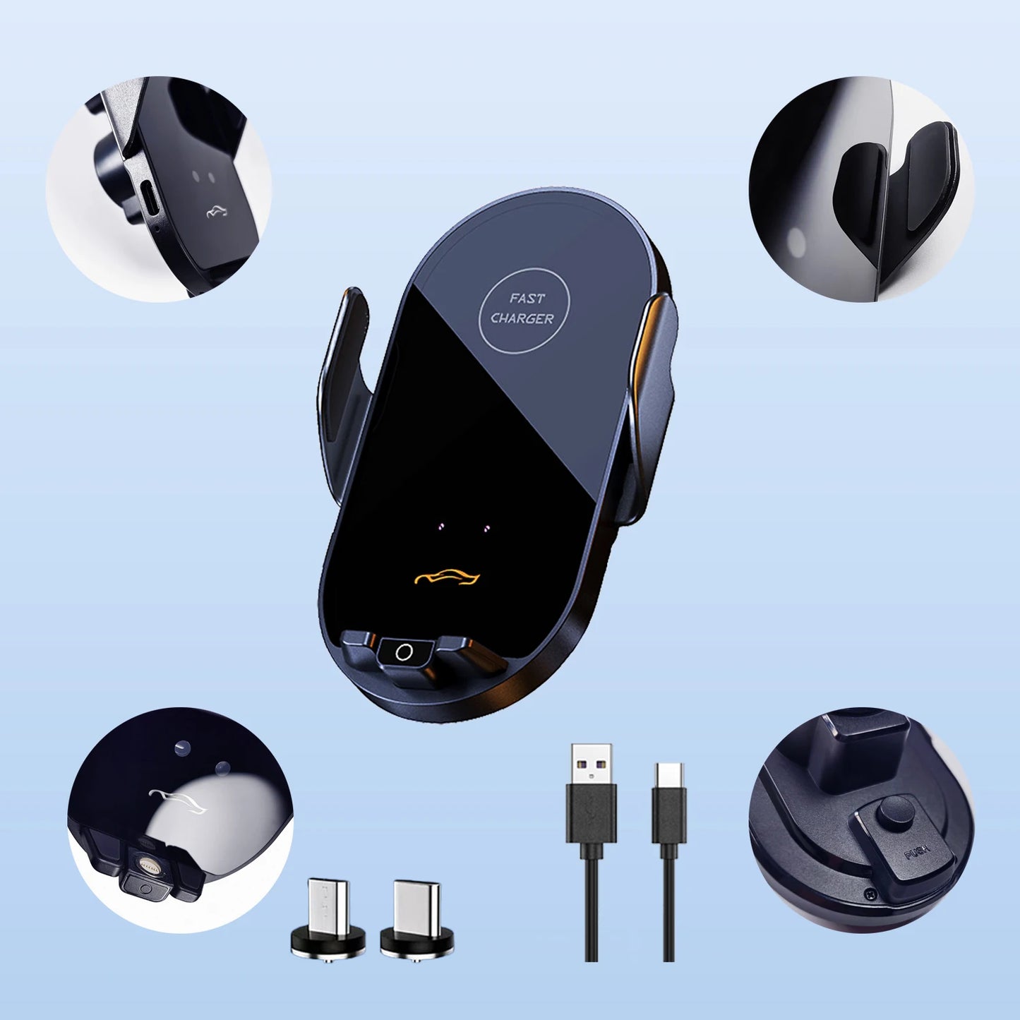 Für Volkswagen VW T-ROC 2023-2026 Auto Telefon Halterung Drahtlose Lade Telefon Halter Spezielle Feste Basis Auto Inn...
