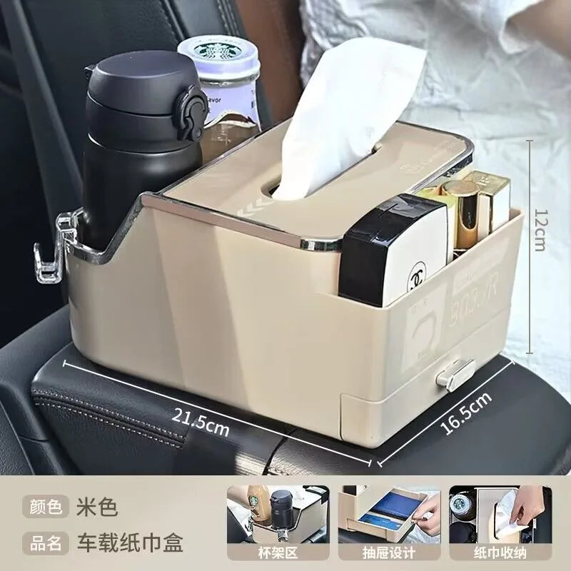 Auto Auto Tissue Box Armlehne Mittelkonsole Container Schublade