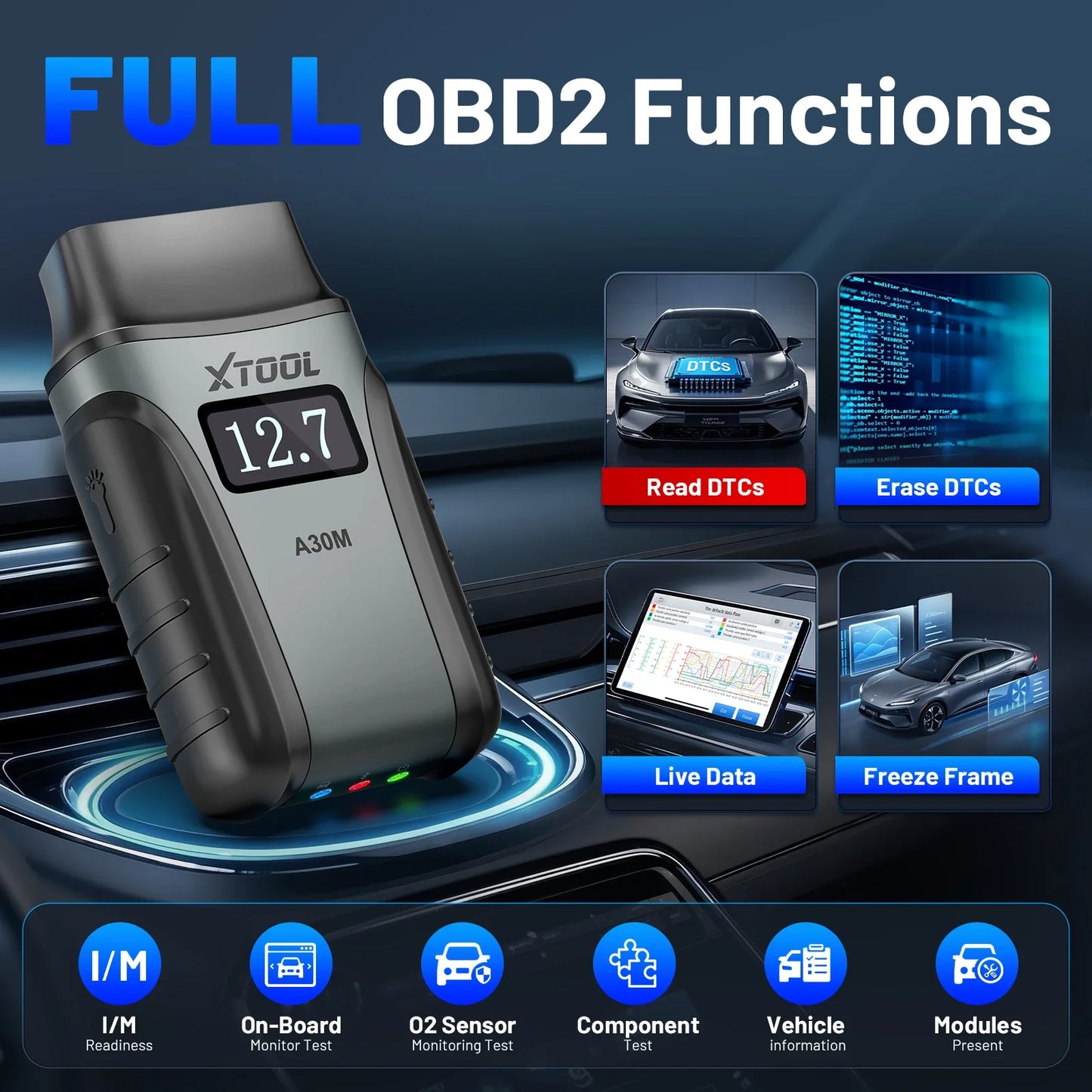 XTOOL A30M V2.0 OBD2 Diagnosegerät – SwissGlanzGarage Ansicht 6