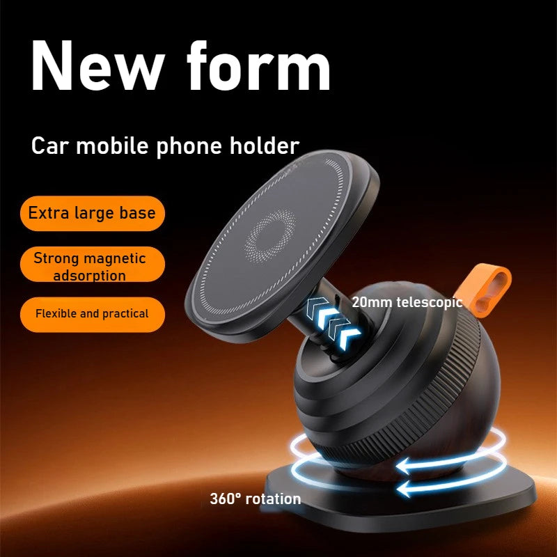 Magnetische Auto-Handyhalterung N52 Starker Magnet Große Basis Verstellbarer Teleskoparm für Auto-Armaturenbrett Wind...