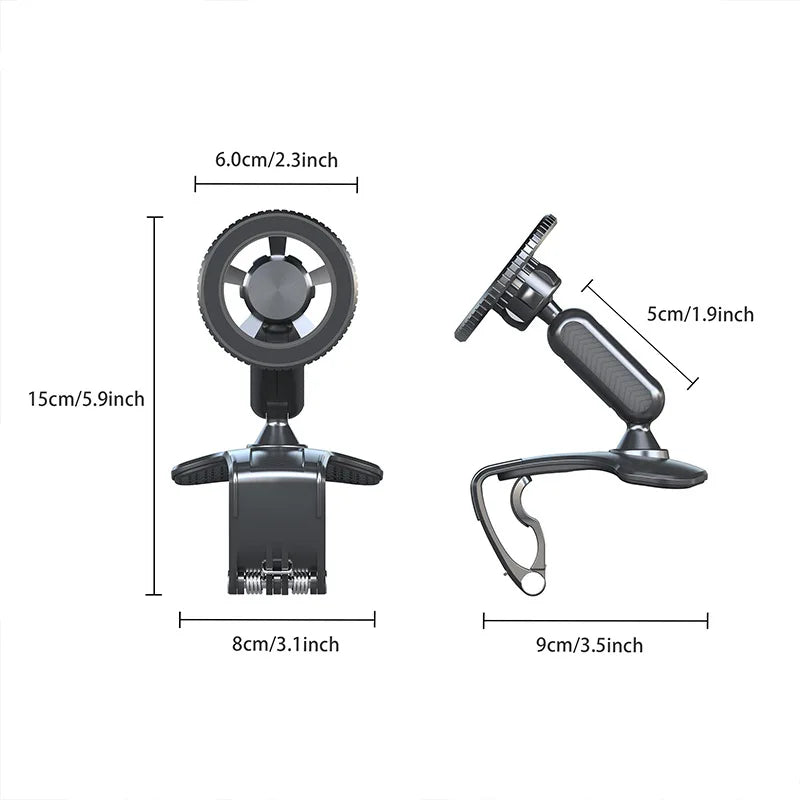 Magnetische Auto-Handyhalterung, Armaturenbrett-Clip-Halterung, 720 ° Drehbarer, faltbarer, stark adsorbierender, uni...