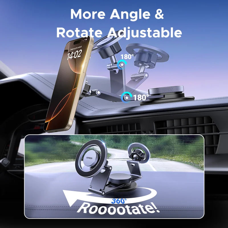 UGREEN Magnetischer Autotelefonhalter, Armaturenbrett, Schwerkraft-Autotelefonständer für Magsafe iPhone 16 15 14 Pro...
