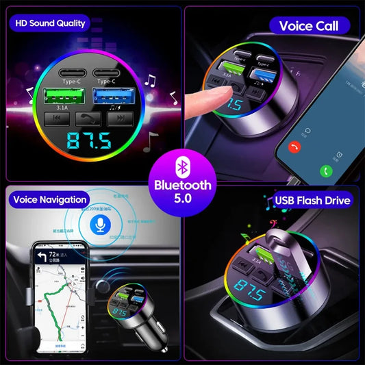 KEBIDUMEI 66W Bluetooth 5.0 FM Transmitter – SwissGlanzGarage Ansicht 2