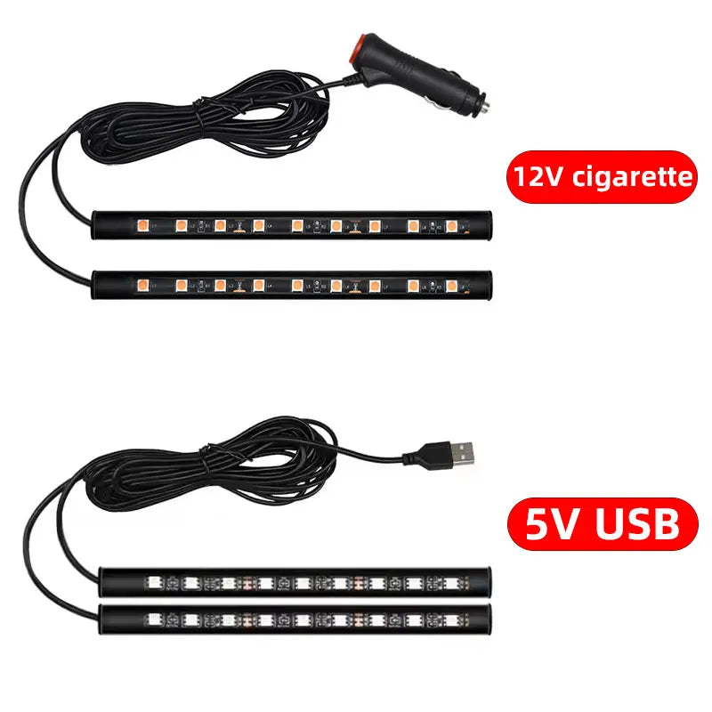 2 in 1 LED Ambiente-Beleuchtung für Auto – SwissGlanzGarage Ansicht 3