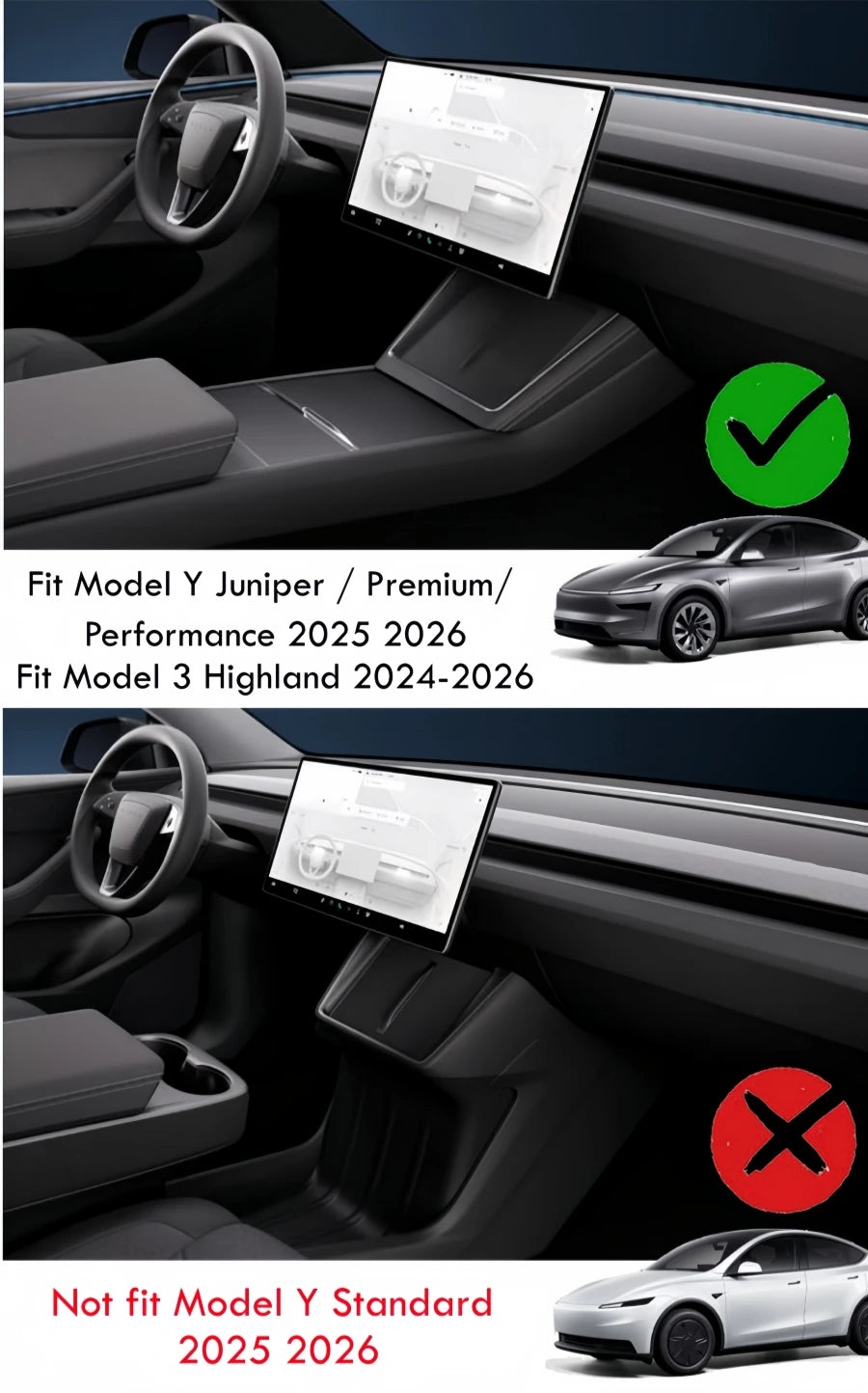 Silicone Kabellos Charging Mat Tesla Model Y – SwissGlanzGarage Ansicht 3