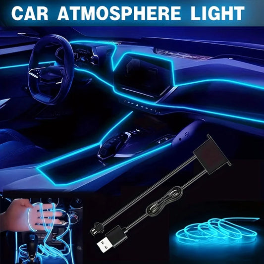 Auto Innen Licht LED Streifen 5M USB Auto Dekoration Umgebungs Lampe