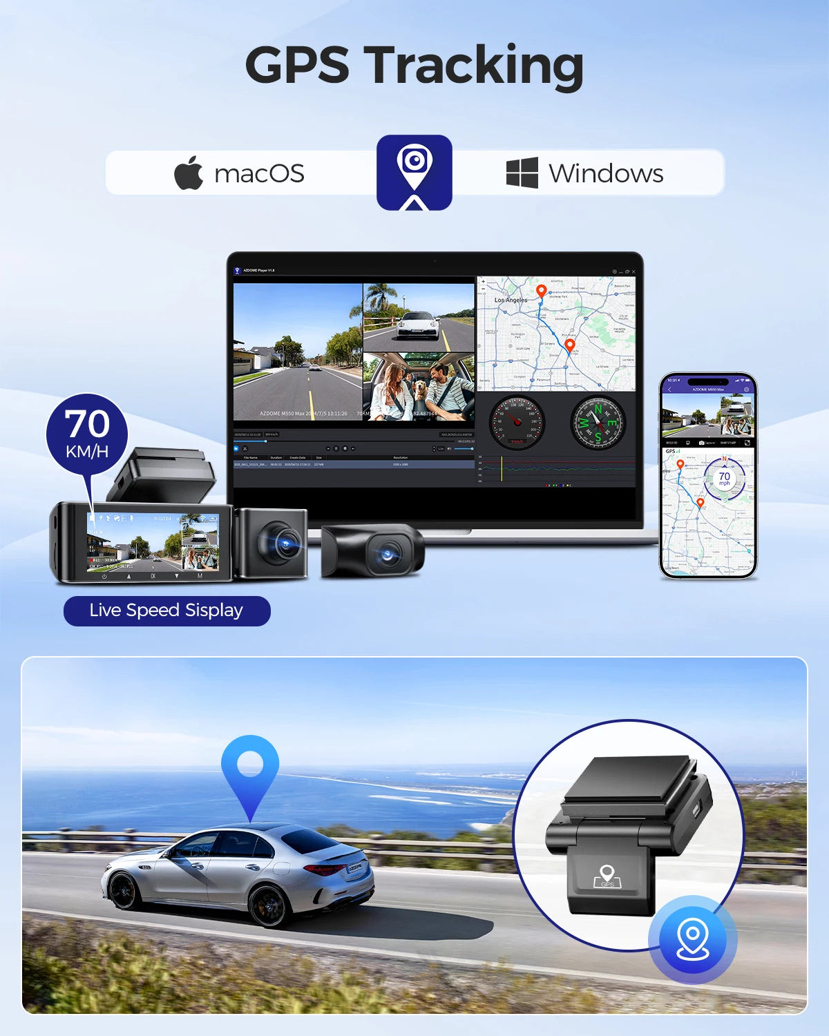 AZDOME M550 Max Dash Cam 4K+1K+2.5K – SwissGlanzGarage Ansicht 5