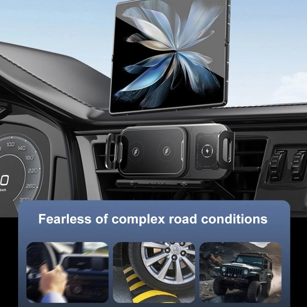 Neue Universal Telefon Halter Auto Drahtlose Ladegerät Handy Halter Halterung Intelligente Induktion Elektrische Rota...