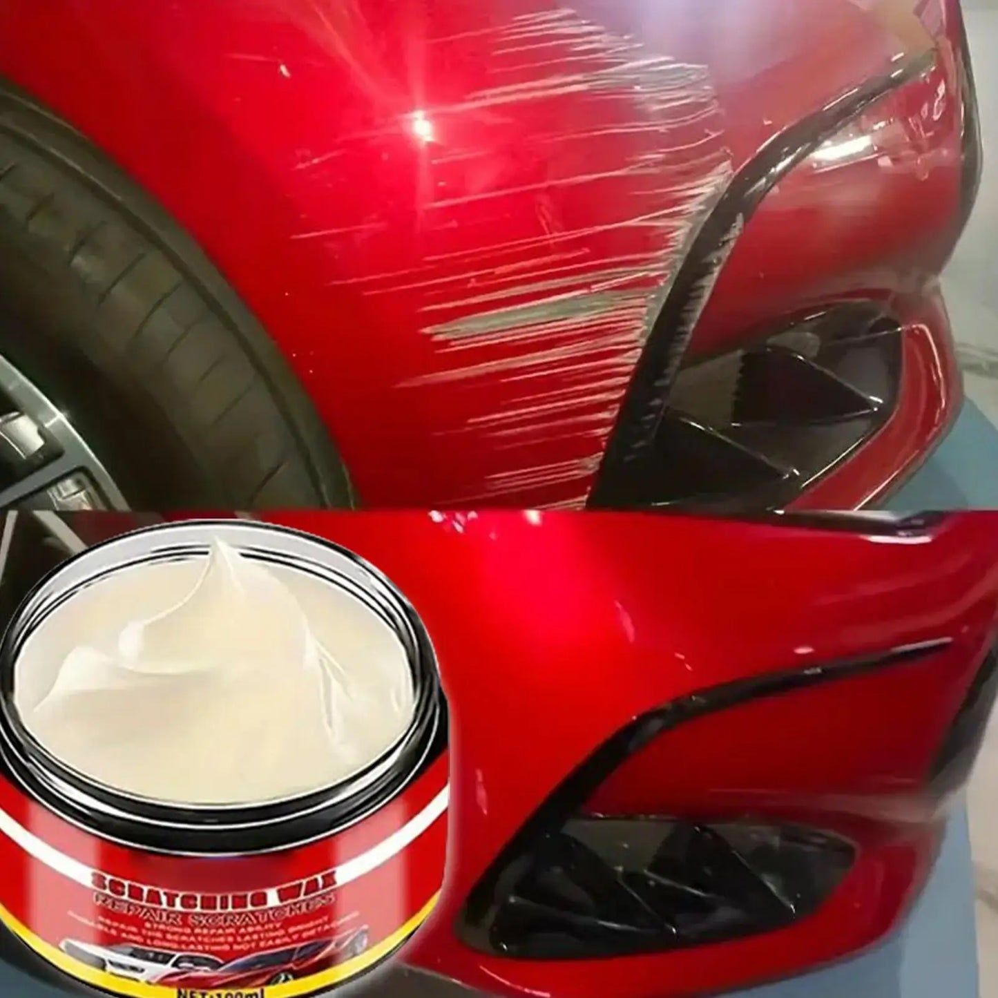 100 ml Auto-Kratzerentferner, Kratzerlöschmittel für Autos, langanhaltender Beschichtungsrestaurator mit Schwammreini...