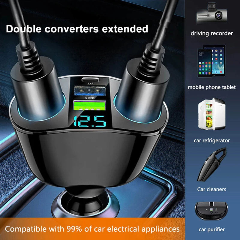 66W Dual USB Auto-Ladegerät – SwissGlanzGarage Ansicht 2