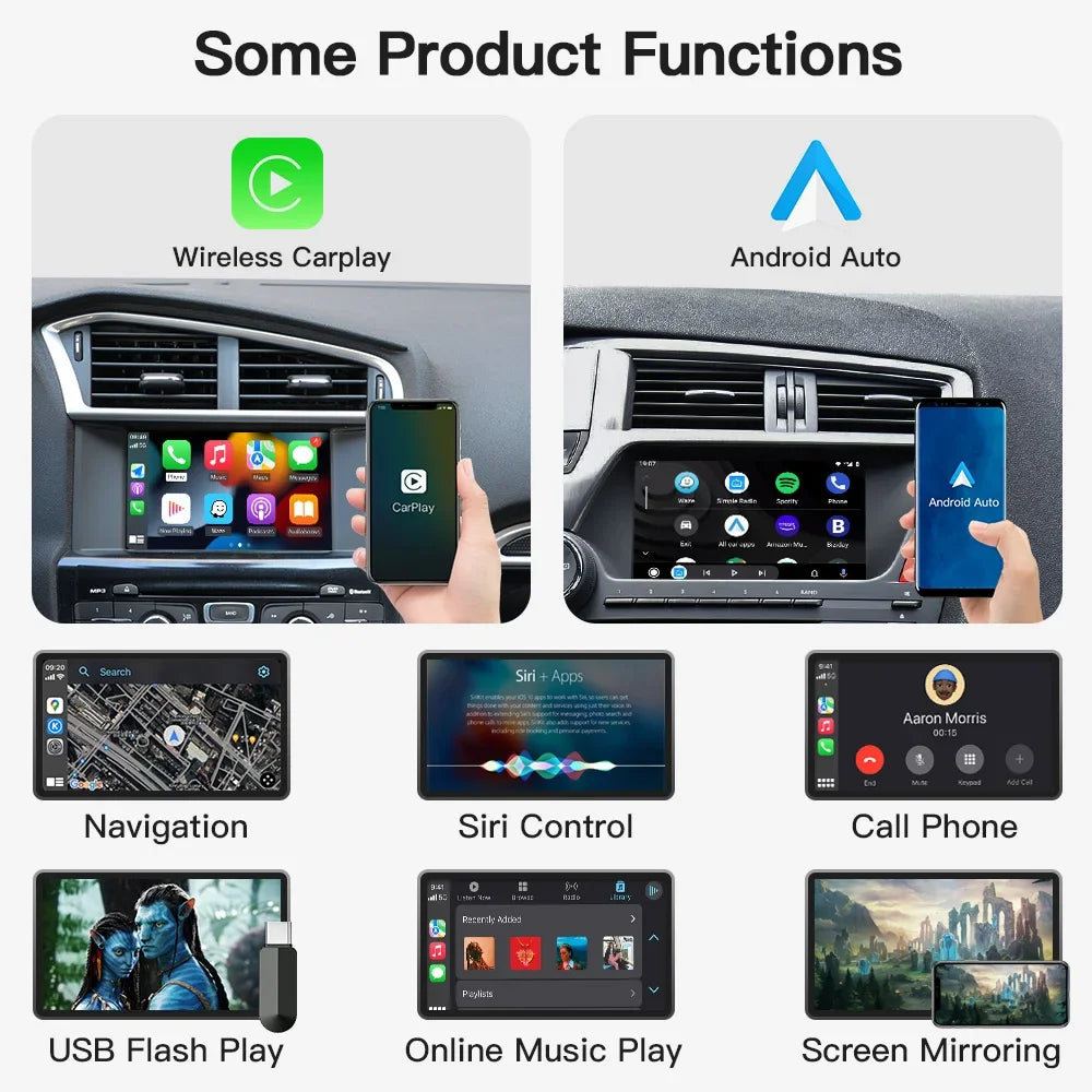 Kabelloser CarPlay Adapter für Peugeot Citroën – SwissGlanzGarage Ansicht 3