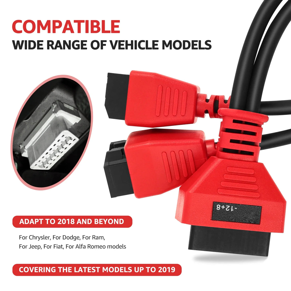 OBD2 Adapter SGW Kabel 12+8 Stecker – SwissGlanzGarage Ansicht 4
