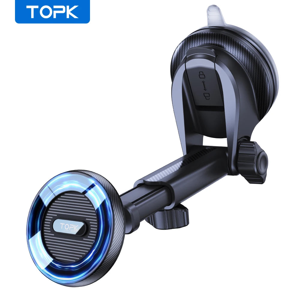 TOPK Armaturenbrett-Magnet-Telefonhalterung für das Auto, kompatibel mit MagSafe-Autohalterung, magnetische Windschut...