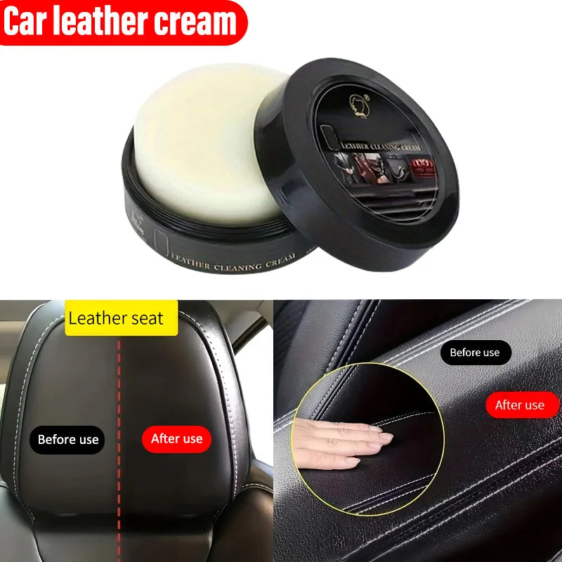 Auto-Ledersitz-Pflegeöl, multifunktionale Creme, Innenpolitur, Fleckenentfernung