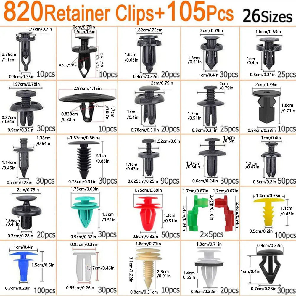 820 Teile Auto Retainer Clips Set – SwissGlanzGarage Ansicht 2