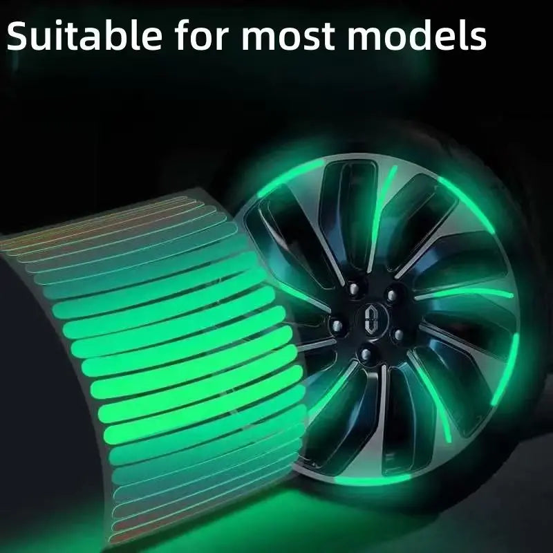 Reflektierende Auto-Aufkleber für Reifen – SwissGlanzGarage Ansicht 2