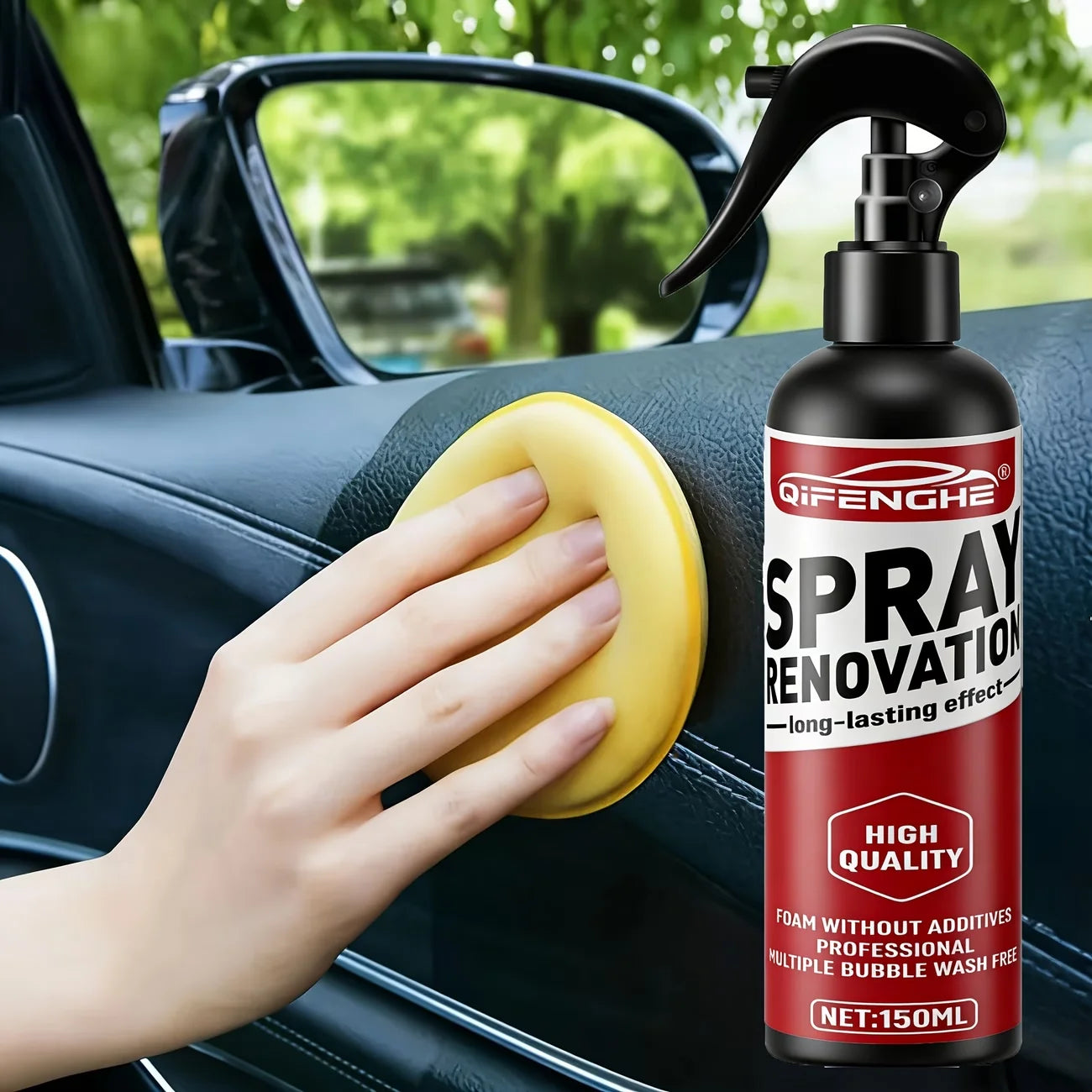 Auto-Renovierungsspray, waschfreier Schaumreiniger, langlebiges Auto-Innenraum-A