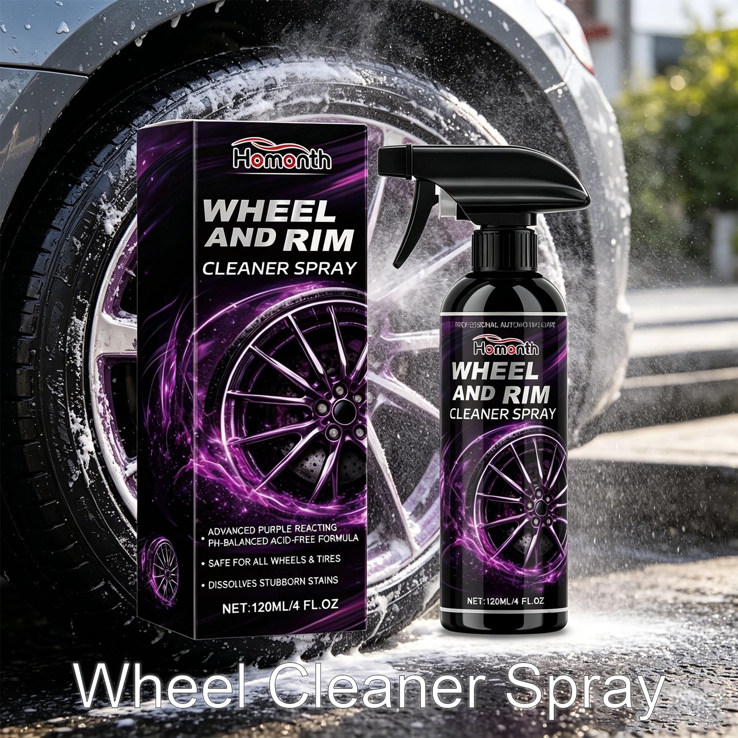 120 ml Radreiniger-Spray, Felgenrostreiniger, robuster Bremsstaubentferner, Radn