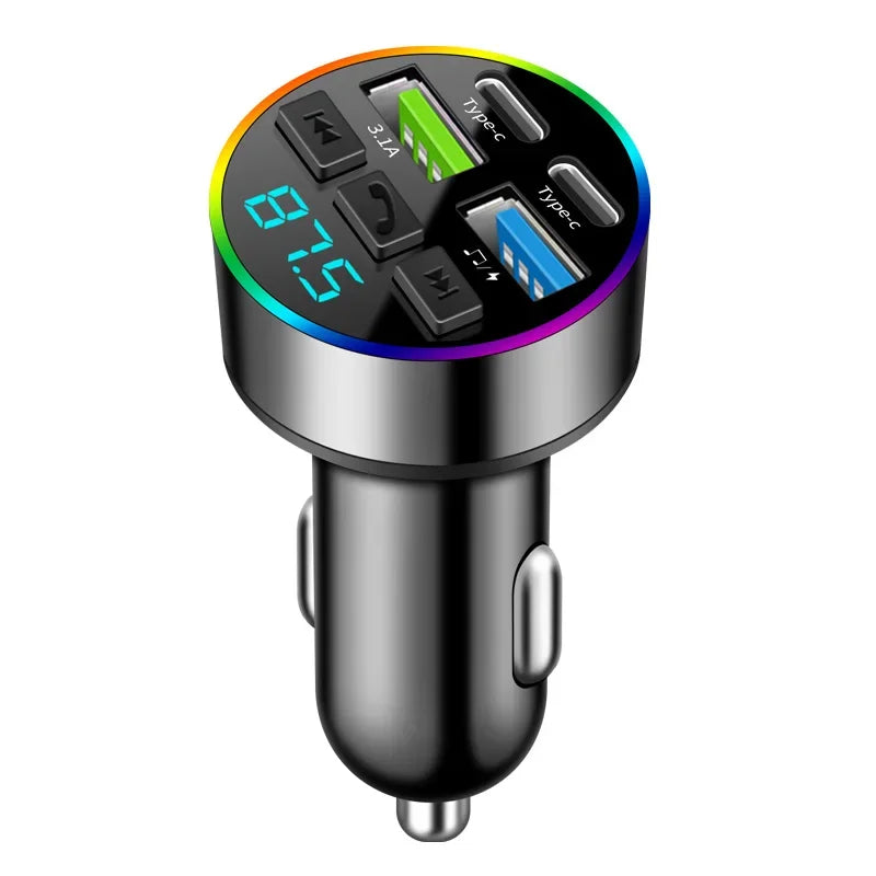 Bluetooth 5.0 FM Transmitter USB Ladegerät – SwissGlanzGarage Ansicht 4