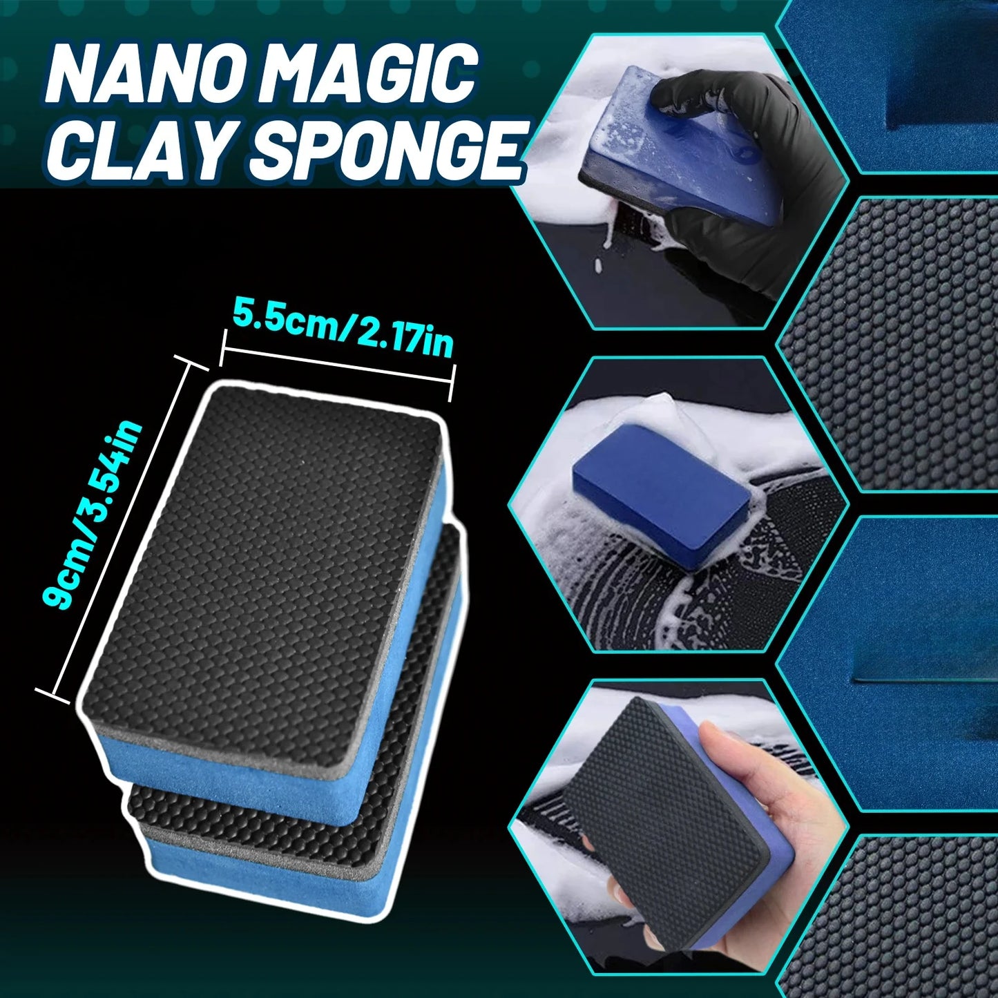 Nano Clay Schwamm – Anti-Kratz & Multi-Oberflache – SwissGlanzGarage Ansicht 4