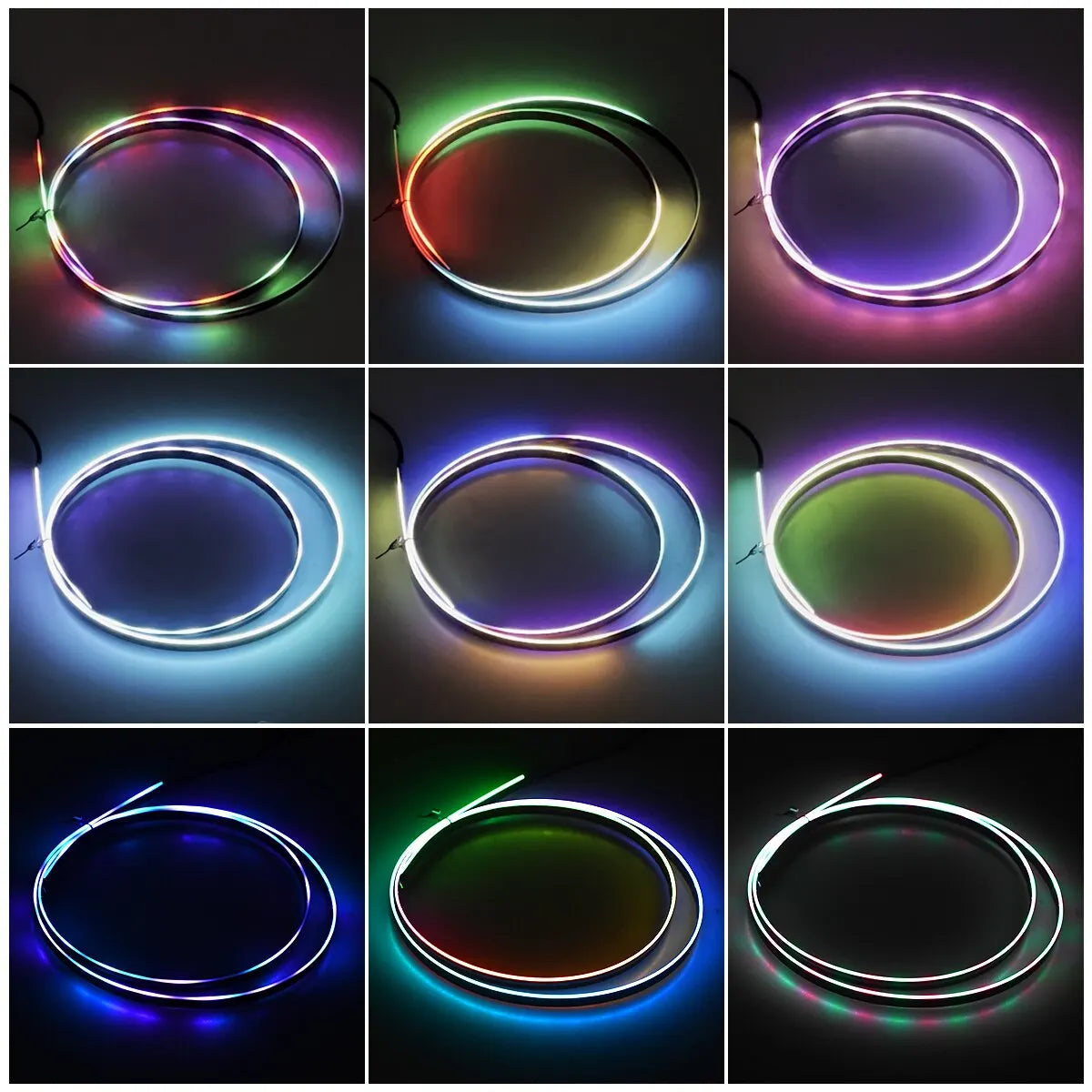 64 Farben Auto-LED-Ambientebeleuchtung USB-Acrylstreifen 110cm