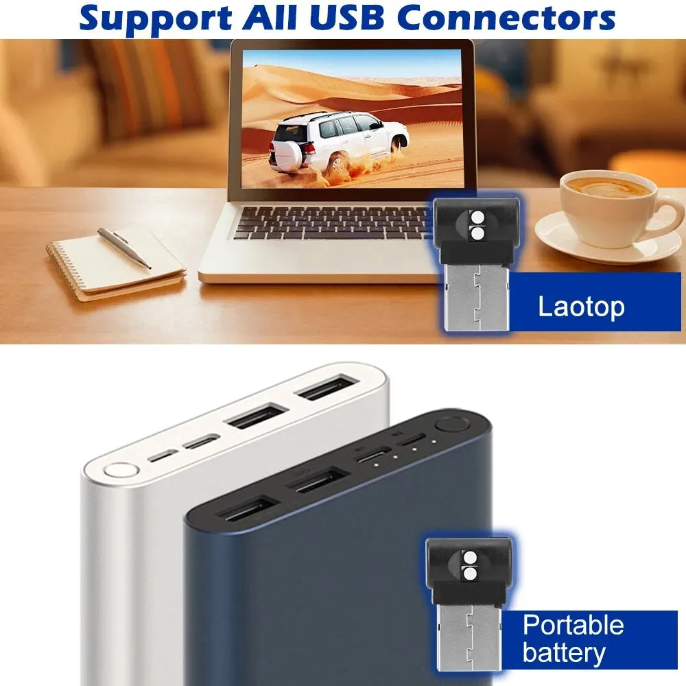 Mini-USB-Auto-Fußlicht, PC, Auto-Innenraum, 7 Farben, RGB-LED, Atmosphärenlicht, dekorative Lampe, Plug-and-Play-Notb...