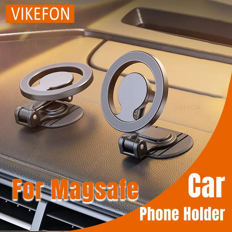 1040 ° Rotation Magnetischer Autotelefonhalter Ganzmetall-Magnet-Handyständer Armaturenbretthalterung für Magsafe iPh...