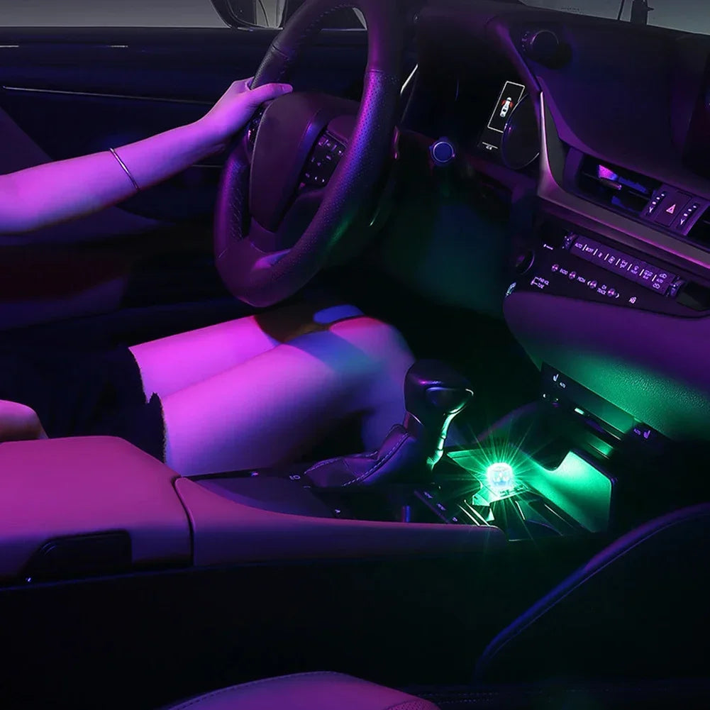 Auto USB Innen Umgebungs Atmosphäre Licht LED Lichter Auto Lesen