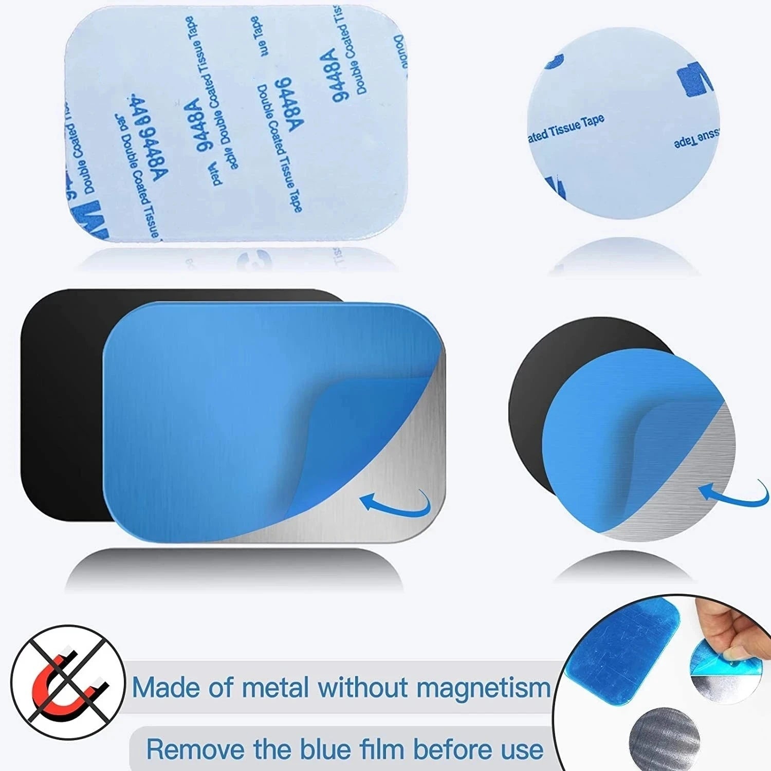 Universal Metallplatten Set für Handyhalter – SwissGlanzGarage Ansicht 4