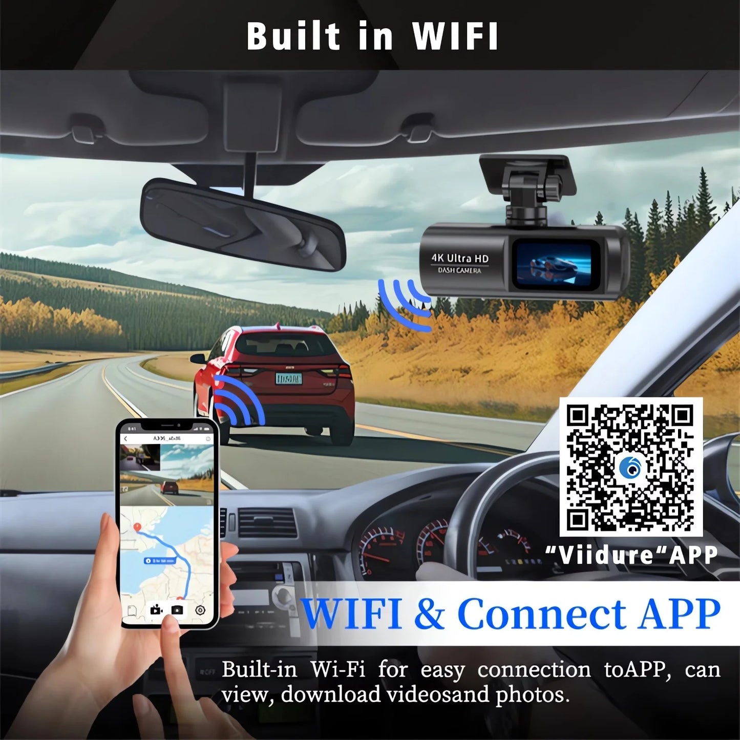 Dashcam 4K Dual-Lens Auto Kamera – SwissGlanzGarage Ansicht 6