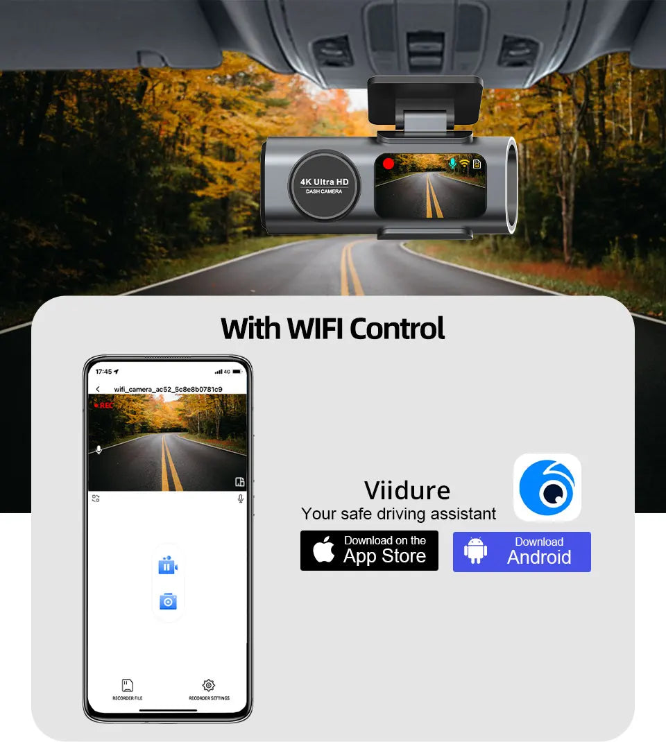 4K UHD Dashcam Recorder mit GPS & WiFi – SwissGlanzGarage Ansicht 5
