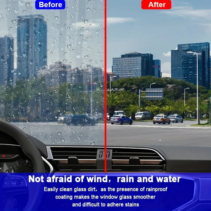 Auto-Wasserabweisender Spray, Anti-Regen-Beschichtung für Autos, hydrophobe Anti-Regen-Flüssigkeit für Windschutzsche...