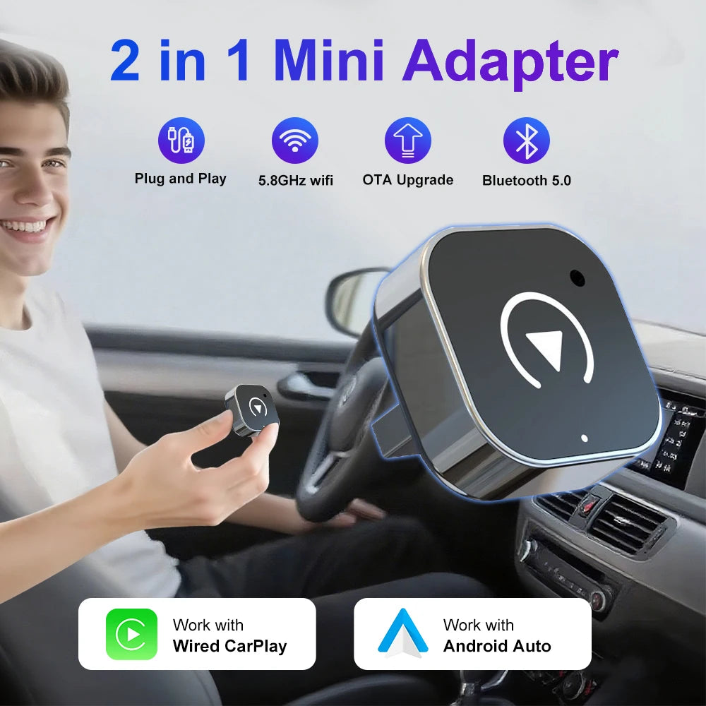 Kabellos CarPlay Adapter 2-in-1 Dongle – SwissGlanzGarage Ansicht 4