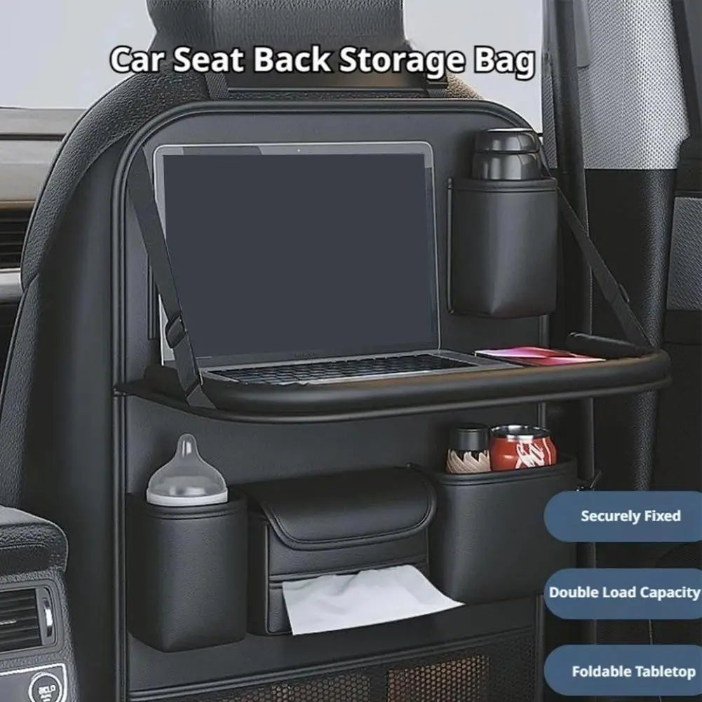 Auto-Rücksitz-Organizer mit 6 Taschen und klappbarem Tisch