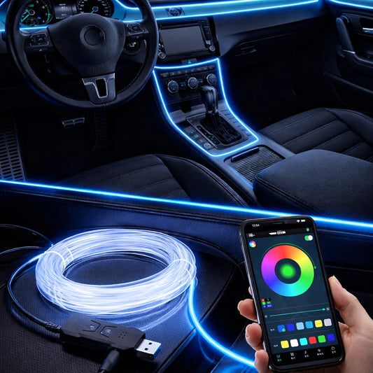 Auto Innen Atmosphäre Licht RGB LED Licht Streifen Neon…