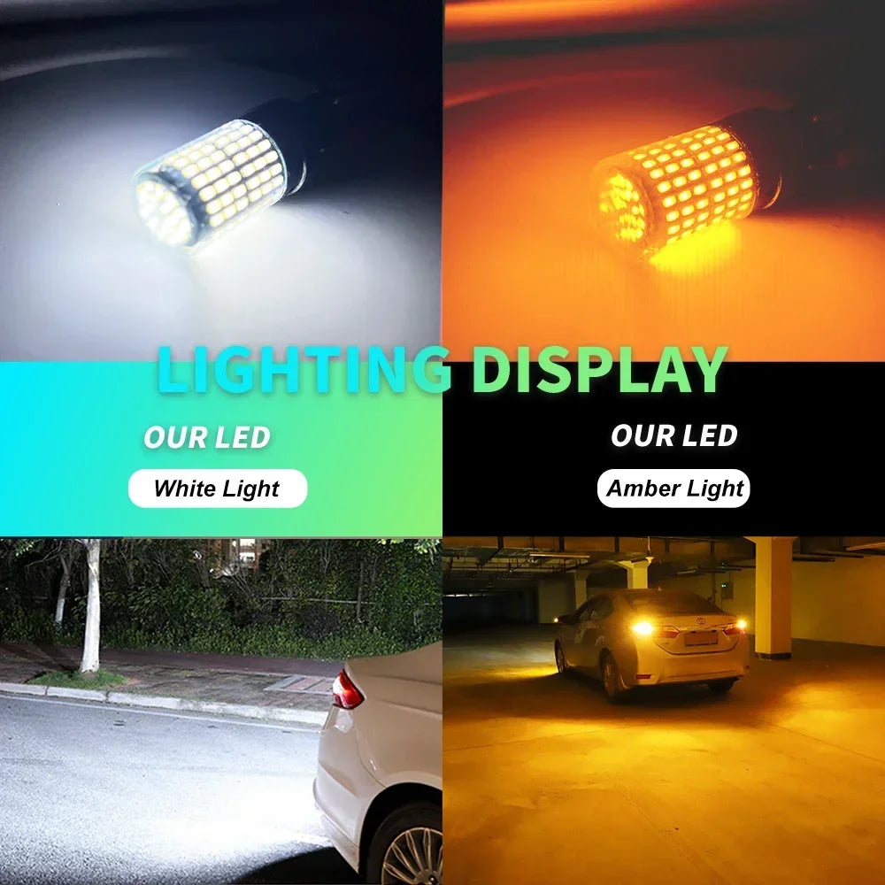 1156 LED Birne P21W BAU15S T20 7440 3157 – SwissGlanzGarage Ansicht 6